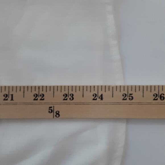 Vintage 80s Lace Collar Sailor White Button Up Shirt Shoulder Pads Edwardian - Picture 10 of 11